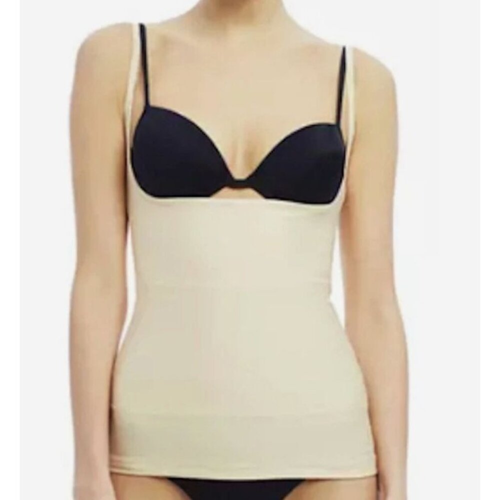 Yummie Tummie Dani Bustless Tank Womens 2X Nude‎ Slimming Tummy Control